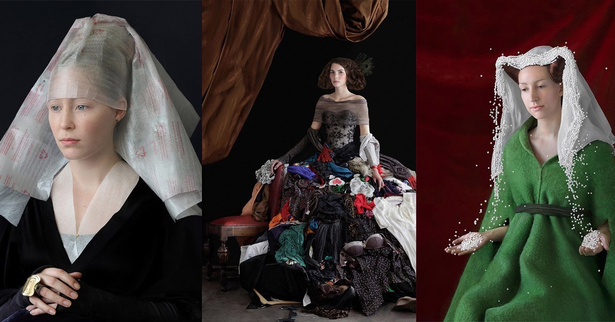 Фотосессия в стиле Рембрандта с моделью, одетой в мусор: смелый арт проект в борьбе за экологию (20 фото)