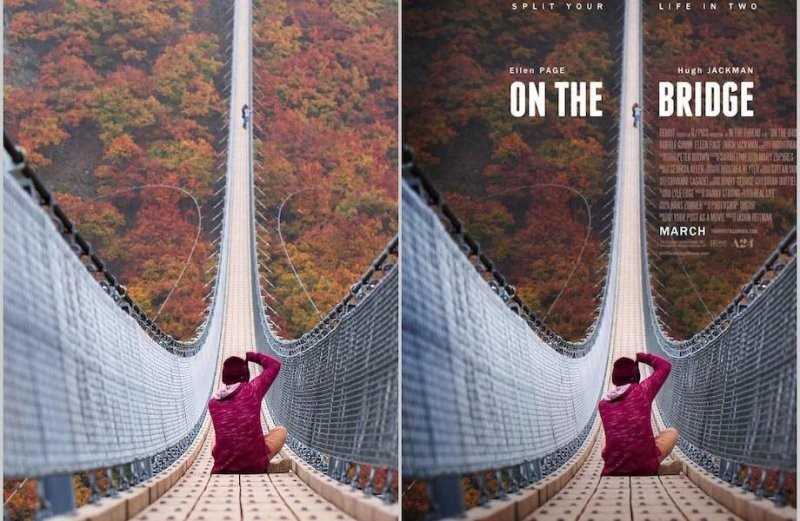 Дизайнер превращает случайные фотографии в потрясающие постеры к фильмам (13 фото)