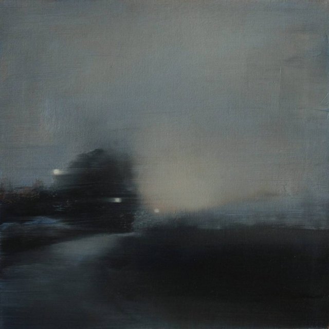 Paintings by Finnish artist Minna Sjöholm, who explores dusk, darkness and shadows (9 photos)
