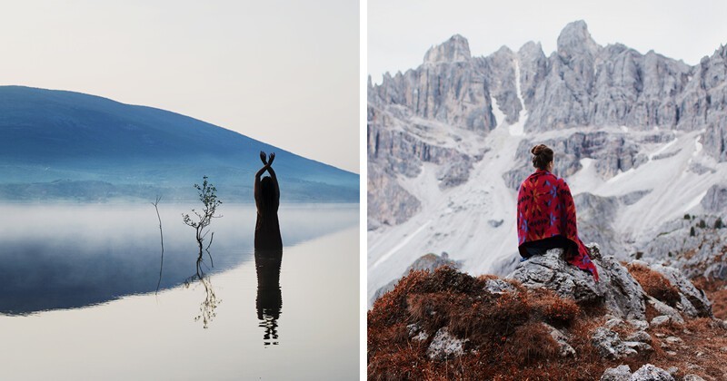 Путешественница делает селфи в красивейших местах мира (36 фото)