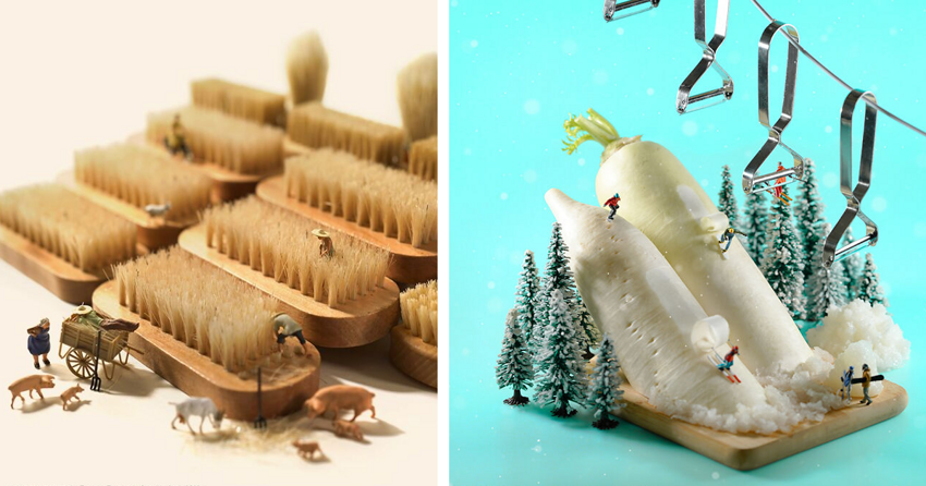 Милые и забавные мини-диорамы японского художника, который создает их каждый день (51 фото)