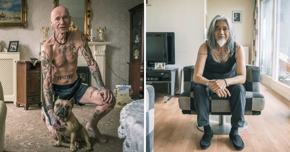 Голландские фотографы создали проект, который отвечает на вопрос: «Как будут выглядеть ваши тату в старости?» (11 фото)