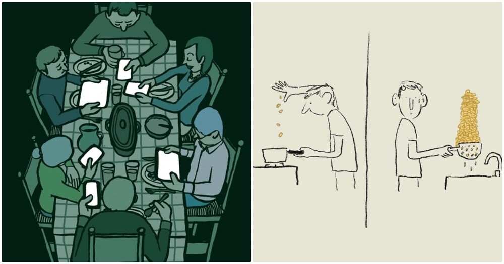 The illustrator shows the realities of the modern world (16 photos)