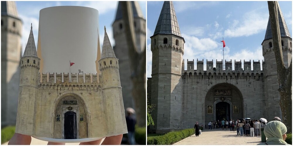 An artist paints famous places of Istanbul on cups (21 photos)