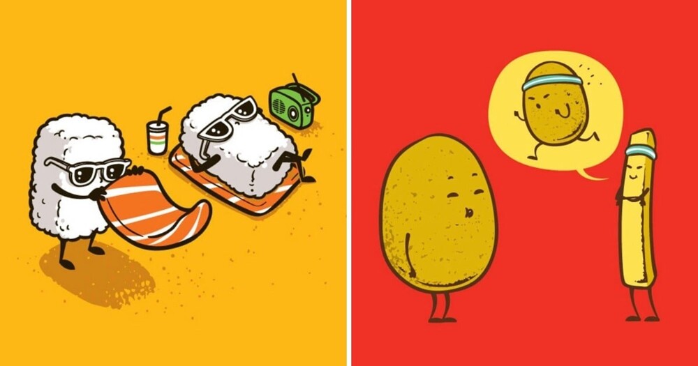 Bright and funny drawings from a Malaysian artist (19 photos)