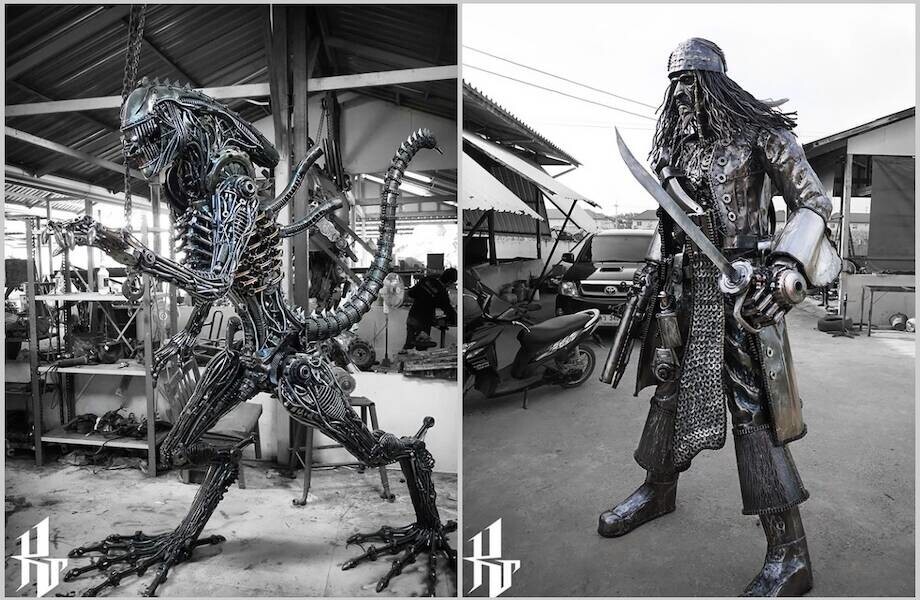 A company from Thailand creates fantastic characters from unnecessary scrap metal (13 photos)
