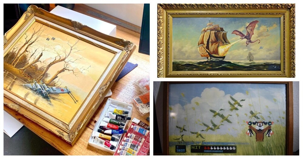 50 paintings from a thrift store that were given new life (47 photos)