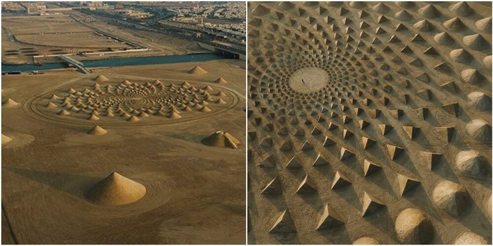 A huge installation of 448 pyramids was built in Abu Dhabi (12 photos)