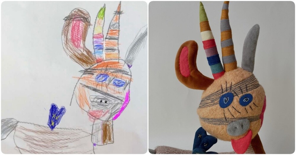 The cutest toys created from children's drawings (13 photos)