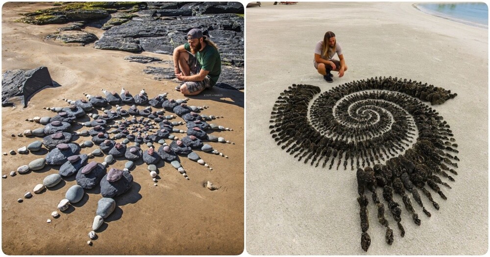This guy took rock collecting on the beach to a new level (13 photos)