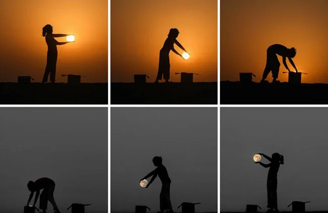 Игры с солнцем и луной: прекрасные фотографии с силуэтами людей (16 фото)