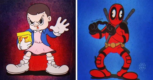 Modern movie and cartoon characters who seem to have come from the 30s (18 photos)