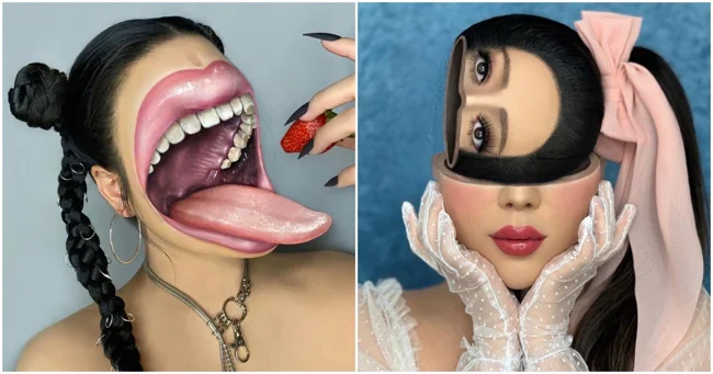Not an ounce of Photoshop: a makeup artist creates crazy makeup looks (18 photos)