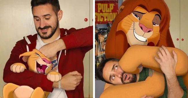 Man puts Disney cartoon characters in his photos (19 photos)