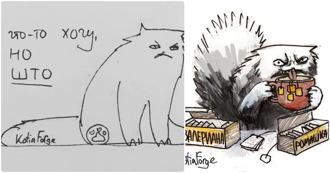 Комиксы про кота, настроение которого знакомо каждому из нас (13 фото)
