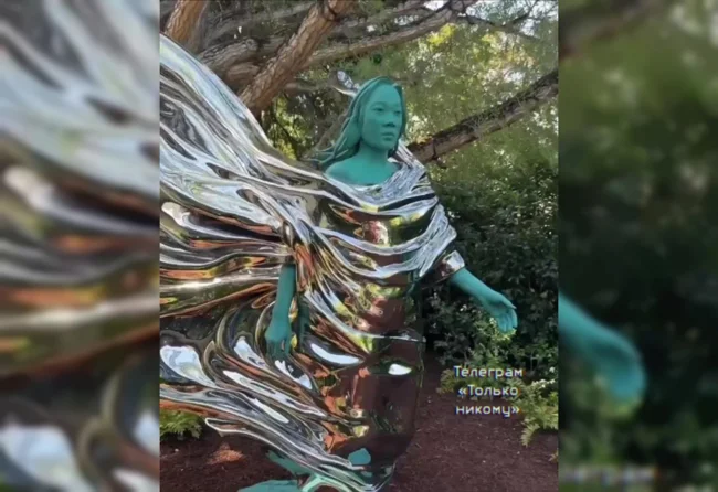 Mark Zuckerberg installed a statue of his beloved wife Priscilla in his backyard (4 photos + 1 video)