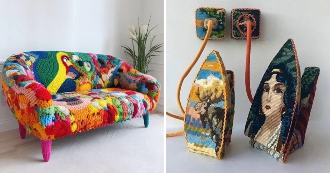 Нитки да иголки: 20 работ художников, которые показали, что вязание может стать искусством (22 фото)
