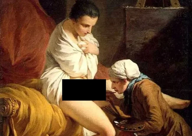 Что же такое происходит на этой картине? (2 фото)