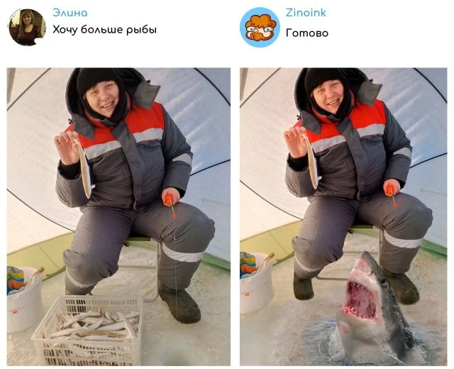 "Исправь мое фото!": забавные фотожабы от Zinoink (15 фото)