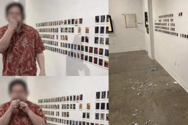 На Аляске студент съел фотографии на выставке, потому что их создали с помощью ИИ (2 фото + 1 видео)