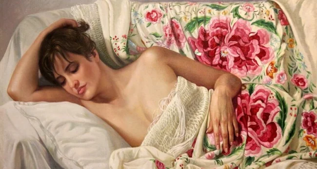 Drowsy seduction in the works of Spanish portrait artist Soledad Fernandez
