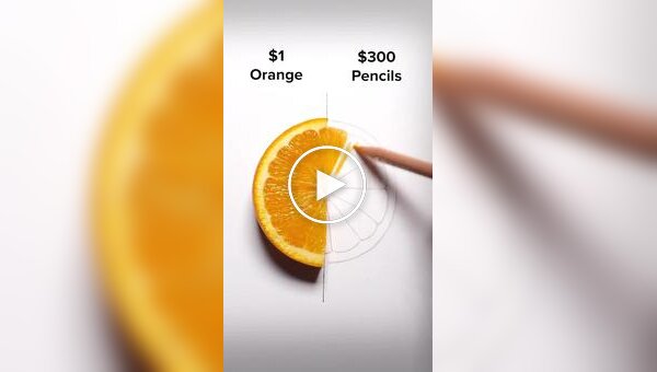 A finished orange slice